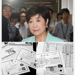 出馬表明の翌日に“チョコ代金”訂正（右下）／（Ｃ）日刊ゲンダイ