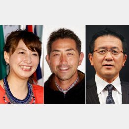 （左から）小椋久美子、Ｇ・Ｇ・佐藤、瀬古利彦（Ｃ）日刊ゲンダイ