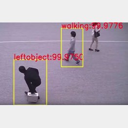 歩いている人と、物を置いた人を検知（提供写真）