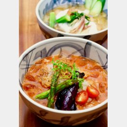 「冷やしトマトかつ丼」（Ｃ）日刊ゲンダイ