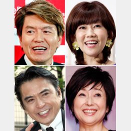 （左上から時計回りに）ヒロミ＆松本伊代夫妻、竹下景子、志垣太郎（Ｃ）日刊ゲンダイ