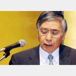 ７カ月ぶりに首相と会談した黒田総裁（Ｃ）日刊ゲンダイ