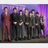 左から伊勢谷友介、真剣佑、小松菜奈、山崎賢人、神木隆之介、岡田将生、山田孝之、三池崇史監督／（Ｃ）日刊ゲンダイ