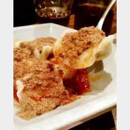 「水餃子ごまラー油だれ」／（Ｃ）日刊ゲンダイ