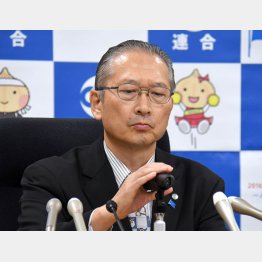 民進党の蓮舫代表の現地入りに怒り心頭の神津会長（Ｃ）日刊ゲンダイ