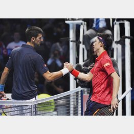 ツアーファイナル準決勝ではジョコビッチに完敗（Ｃ）ロイター