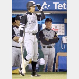 今年の鳥谷は確かに変わったが…（右は金本監督）／（Ｃ）日刊ゲンダイ