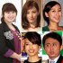 （左から時計回り）はやぶさゆか、加藤あい、浅田舞、有吉弘行、加藤綾子アナ（Ｃ）日刊ゲンダイ