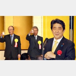 日本商工会議所の三村会頭（左写真・左）と経団連の榊原会長（同・右）／（Ｃ）日刊ゲンダイ