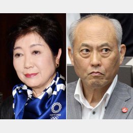 当時の“責任者”舛添前都知事（右）は格好のターゲット／（Ｃ）日刊ゲンダイ