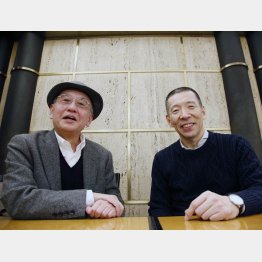 柳亭市馬（右）と吉川潮／（Ｃ）日刊ゲンダイ