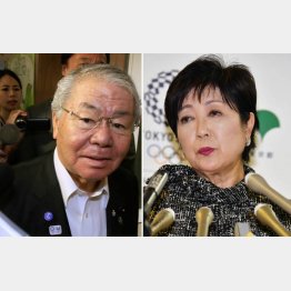 小池都知事（右）と“ドン”こと内田都議／（Ｃ）日刊ゲンダイ