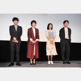 「カルテット」舞台挨拶での出演者４人（Ｃ）日刊ゲンダイ