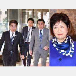「新風自民党」を結成した大場康宣、木村基成、山内晃の３都議（左から）／（Ｃ）日刊ゲンダイ