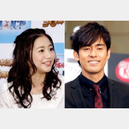関根麻里（左）と韓国人歌手のＫ／（Ｃ）日刊ゲンダイ