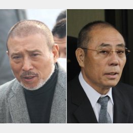6代目山口組篠田建市組長（左）と神戸山口組井上邦雄組長（Ｃ）日刊ゲンダイ