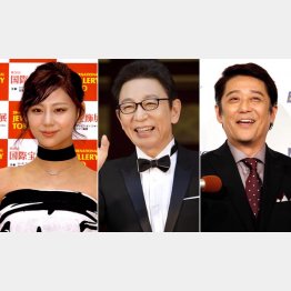 左から西内まりや、古舘伊知郎、坂上忍（Ｃ）日刊ゲンダイ