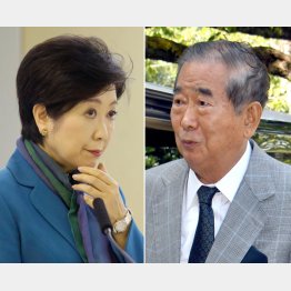 小池知事vs石原氏（Ｃ）日刊ゲンダイ