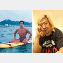 髙山善廣さん（左はライフセーバー時代）／（提供写真）