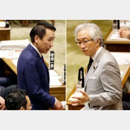 西田議員（右）と葉梨議員は真相解明する気なし（Ｃ）日刊ゲンダイ