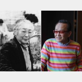 湯原昌幸さん（右）と母・吉のさん／（「覚悟の介護」荒木由美子著から）