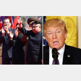 “重大イベント”で姿を見せた金正恩（左）、トランプ大統領もさらに威嚇（Ｃ）ロイター