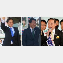 左から斉藤、佐野、高橋の３候補（Ｃ）日刊ゲンダイ