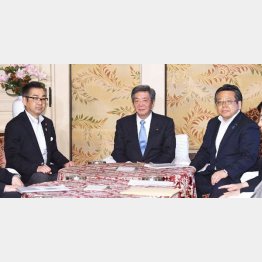 自公維の修正合意は茶番（３党の国対委員長）／（Ｃ）共同通信社