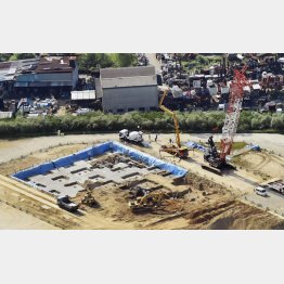 「加計学園」が新設する獣医学部予定の建設現場／（Ｃ）共同通信社