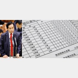 支出先は記されていない（Ｃ）日刊ゲンダイ