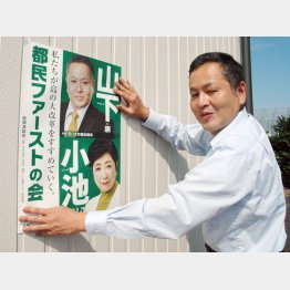 ヤル気マンマンの山下候補（Ｃ）日刊ゲンダイ