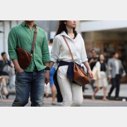 妻となら手をつなぐのもよし（Ｃ）日刊ゲンダイ