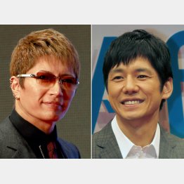細マッチョ体形のGACKTと西島秀俊（Ｃ）日刊ゲンダイ