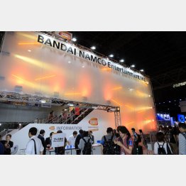 16年東京ゲームショウでの「バンダイナムコ」のブース／（Ｃ）日刊ゲンダイ
