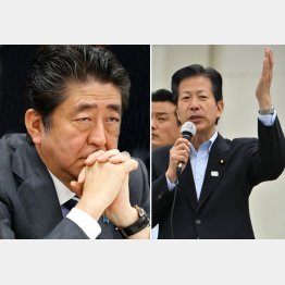 安倍首相（右）と公明党山口代表／（Ｃ）日刊ゲンダイ