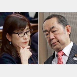 稲田防衛相（左）と金田法相／（Ｃ）日刊ゲンダイ