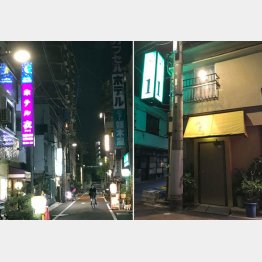 レトロなラブホもあった（左）／（Ｃ）日刊ゲンダイ