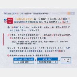 これがパンフレットの文言（Ｃ）日刊ゲンダイ