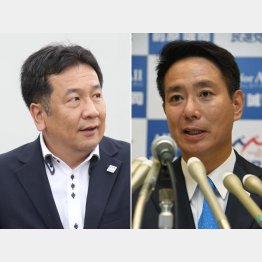 民進党再生のカギは枝野氏（写真左）／（Ｃ）日刊ゲンダイ