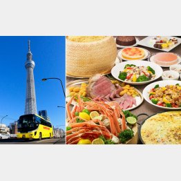 「ハプナ」はカニとローストビーフが名物（左）／（Ｃ）日刊ゲンダイ