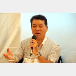 都内で開かれた会合で弁明したが…（Ｃ）日刊ゲンダイ