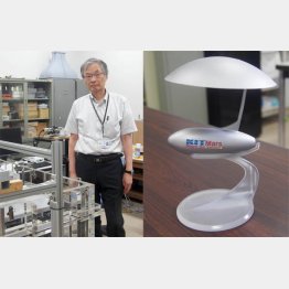 金沢工業大学・岡本正人教授と火星飛行機の模型（Ｃ）日刊ゲンダイ