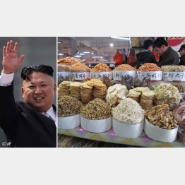 北朝鮮との国境の町・丹東の市場（日本にも輸出される乾物）／（提供写真）