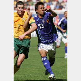 ０６年ドイツＷ杯オーストラリア戦でプレーする柳沢（Ｃ）ＪＭＰＡ