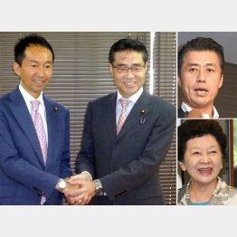 ワラを掴んだ面々（Ｃ）共同通信社