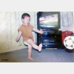 １歳半でこのキック力（昌子家提供）
