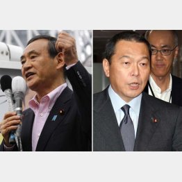 ２区の菅官房長官（左）と３区の小柴木大臣／（Ｃ）日刊ゲンダイ