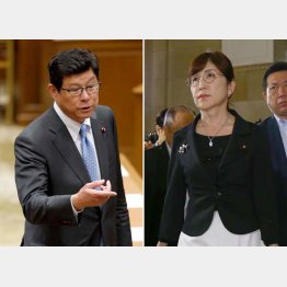 ２区の高木毅元復興相と１区の稲田朋美前防衛相（Ｃ）日刊ゲンダイ