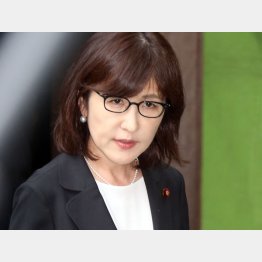 稲田氏は涙ぐみながら「頑張ります」と弁明（Ｃ）日刊ゲンダイ