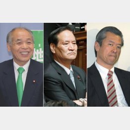 左から鈴木宗男、西川公也、馬淵澄夫の各氏（Ｃ）日刊ゲンダイ